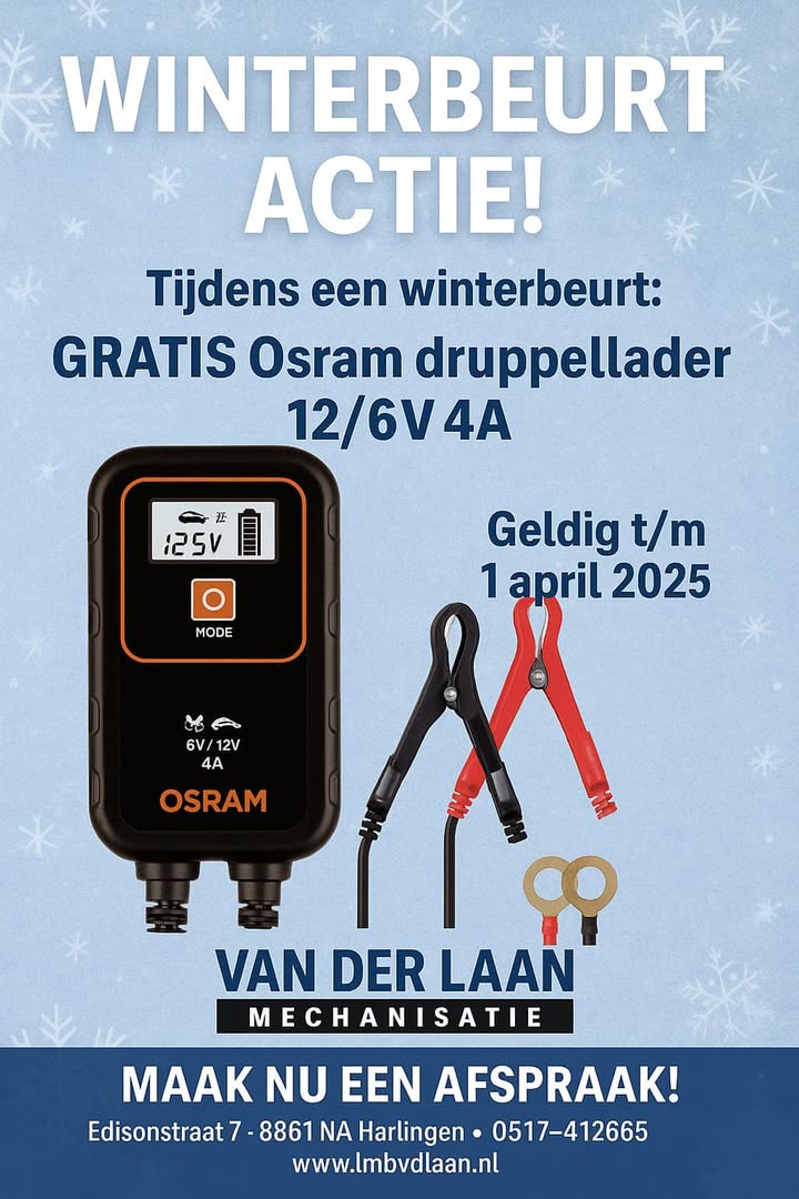  Onze winterbeurt actie! Meld u aan