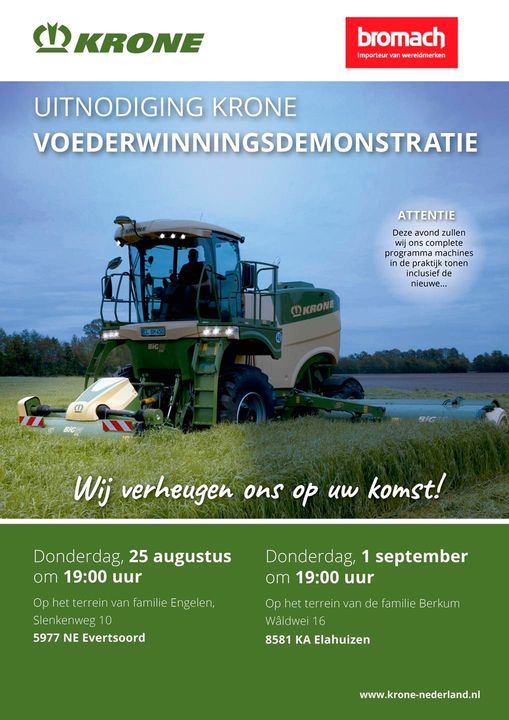  Uitnodiging voor de jaarlijkse Krone